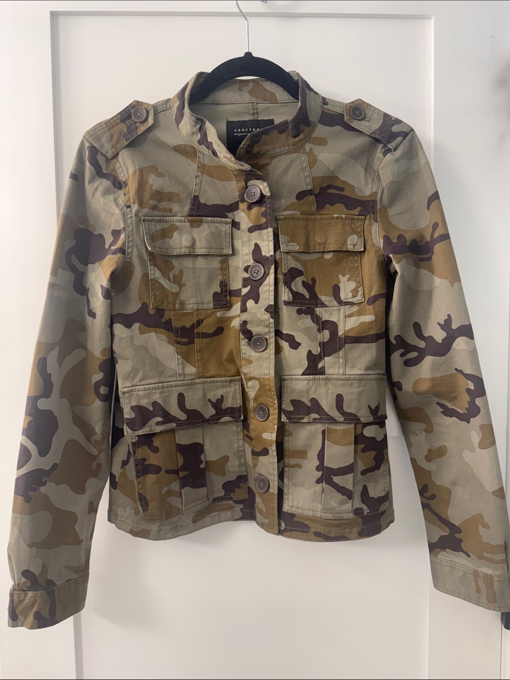 Sanctuary Camo Utility Jacket - Olive Multi